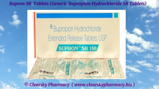 Bupron SR  Tablets (Generic Bupropion Hydrochloride SR Tablets)