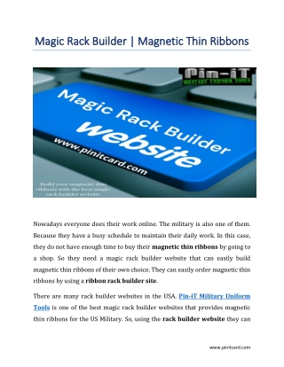 Magic Rack Builder - Magnetic Thin Ribbons