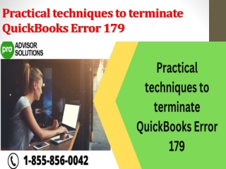 Practical techniques to terminate QuickBooks Error 179