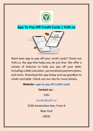 App To Pay Off Credit Cards | Yofii.co