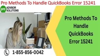 Easy troubleshooting guide to resolve QuickBooks Error 15241