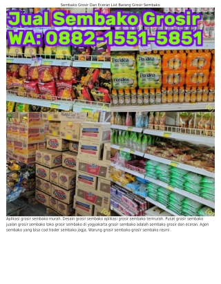 0882_1551_5851 (WA) Modal Awal Usaha Grosir Sembako Sembako Harga Pabrik