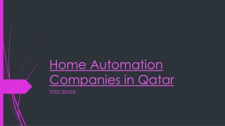 Home Automation Companies in Qatar