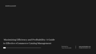 Maximizing Efficiency and Profitability A Guide to Effective eCommerce Catalog Management