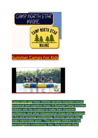 Summer Camps For Kids