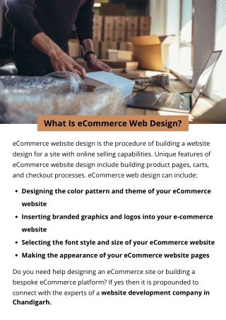 What Is eCommerce Web Design?