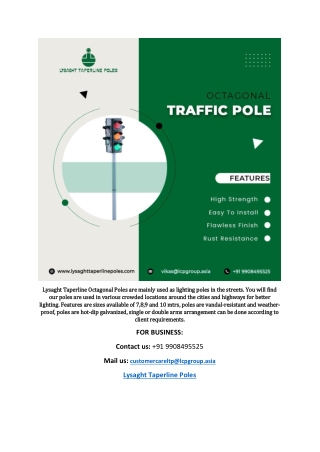 Street traffic poles supplier near me