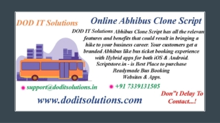 Abhibus Readymade Clone System - DOD IT SOLUTIONS