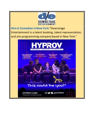 Hire a Comedian in New York  Downstageent.com