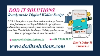 Digital Wallet PHP Clone Script - DOD IT SOLUTIONS
