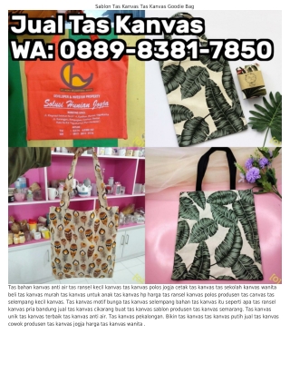 Ö88ᑫ-8౩8l-785Ö (WA) Toko Tas Ransel Kanvas Jual Tas Kanvas Polos Surabaya