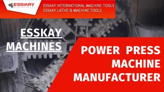 Power Press Machine Manufacturers