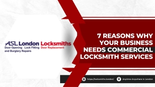 7 Reasons why your Business needs Commercial Locksmith Services