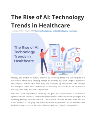 The Rise of AI: Technology Trends in Healthcare