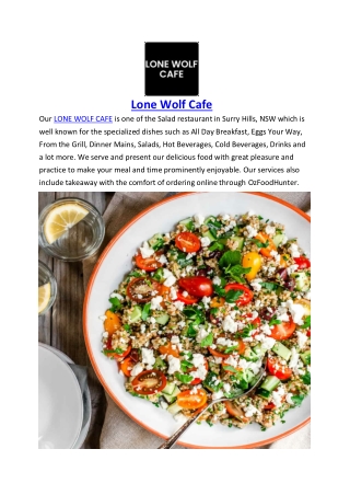 Up to 10% Offer Order Now - Lone Wolf Café