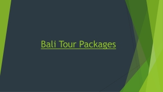 Plan the Ideal Bali Holiday with the Best Bali Tour Packages
