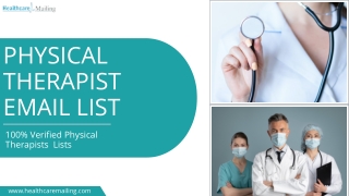 Physical Therapist Email List