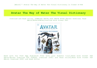 [Ebook]^^ Avatar The Way of Water The Visual Dictionary in format E-PUB