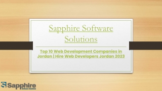 Top 10 Web Development Companies in Jordan  Hire Web Developers Jordan 2023