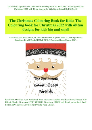 [Download] [epub]^^ The Christmas Colouring Book for Kids The Colouring book for Christmas 2022 with