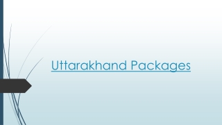 Get Excellent Deals & Offers on Ideal Uttarakhand Packages