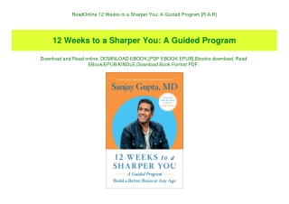 ReadOnline 12 Weeks to a Sharper You A Guided Program [R.A.R]