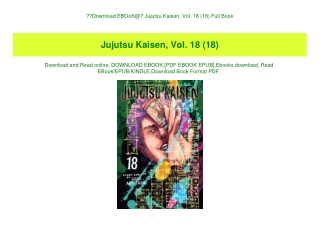 Download EBOoK@ Jujutsu Kaisen  Vol. 18 (18) Full Book