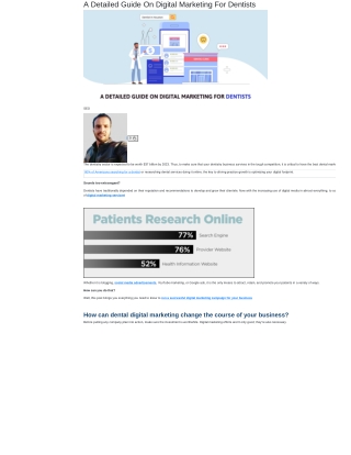 Essential Digital Marketing Strategy for Dentists