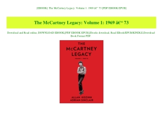 {EBOOK} The McCartney Legacy Volume 1 1969 Ã¢Â€Â“ 73 [PDF EBOOK EPUB]