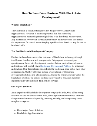 How To Boost Your Business With Blockchain Development
