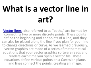What is a vector line in art?