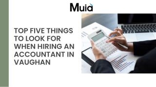 Top Five Things To Look For When Hiring An Accountant In Vaughan