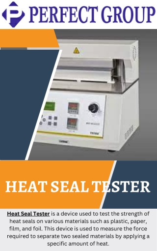 Heat Seal Tester | Perfectgroupindia