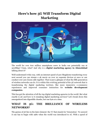 Here’s how 5G Will Transform Digital Marketing