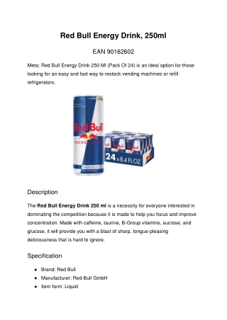 Red Bull Energy Drink