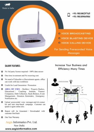 Voice Broadcasting Benefits