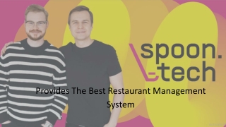 spoon.tech Provides The Best Restaurant Management System