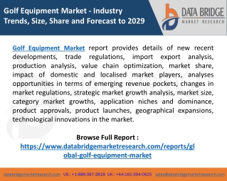 Golf Equipment Market