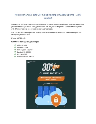 New Year Savings on Cloud Hosting