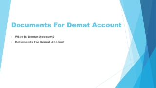 Documents For Demat Account | Motilal Oswal