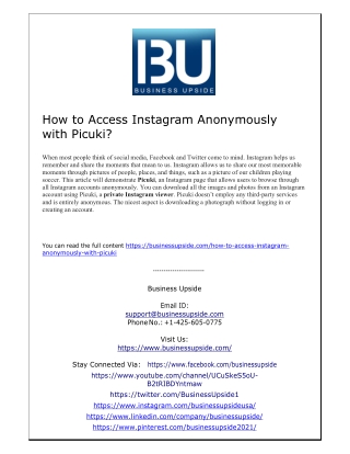 How to Access Instagram Anonymously with Picuki