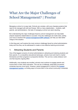 What Are the Major Challenges of School Management_ - PDF