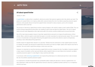 All about speed limiter