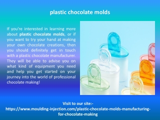 plastic chocolate molds