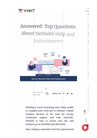 Answered Top Questions About NetSuite Help and SuiteAnswers