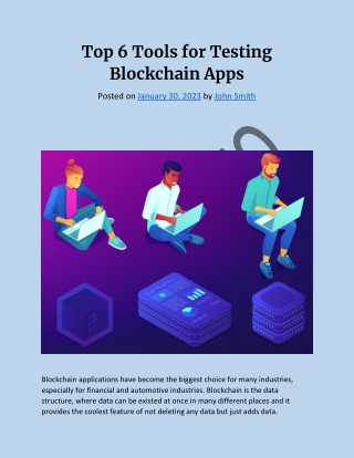 Top 6 Tools for Testing Blockchain Apps