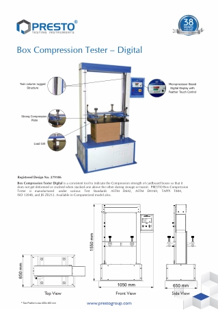 Get best quality Box compression tester in India