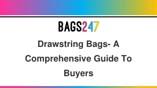 Drawstring Bags- A Comprehensive Guide To Buyers