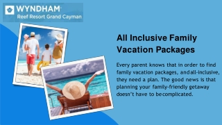 All Inclusive Family Vacation Packages By Wyndham Reef Resort Grand Cayman