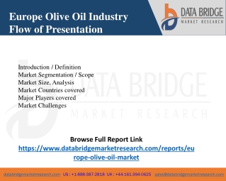 Europe Olive Oil Industry